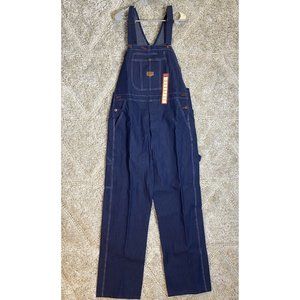 Red Kap Men's Denim Bib Overall 38x32 Blue Jeans Cargo Pockets